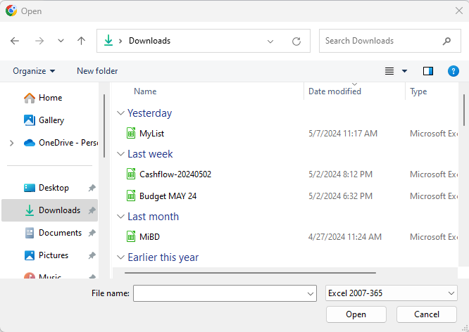 Open File